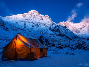 Porter's tent near Annapurna Base Camp, Nepal