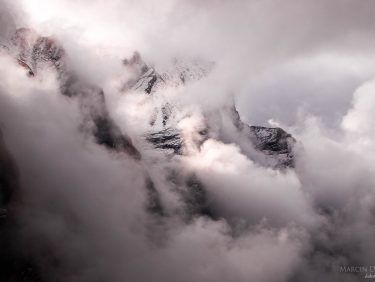 Himalayan mountains and clouds, Nepal
